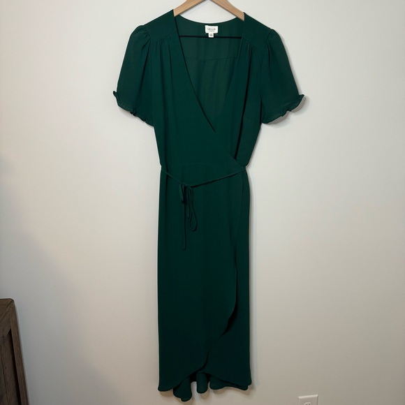 Le Lis Emerald Green Wrap Maxi Dress - Large - Picture 3 of 5